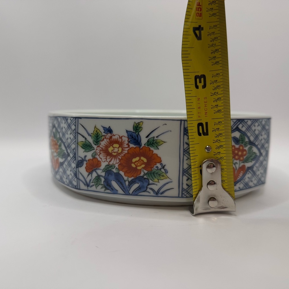 Vintage Japanese Porcelain Stackable Bowl Flowers Only One 7” - Picture 8 of 8